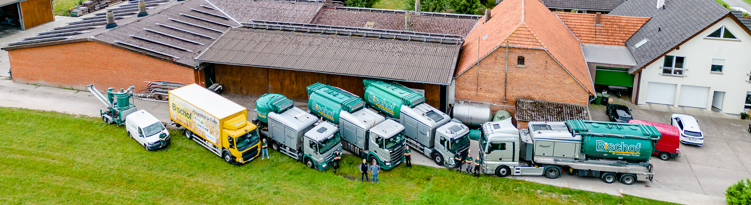 Vogelperspektive auf Unternehmensgelände – Futtermittelexperte Bischof aus Dissen, Schüttorf & Warburg
